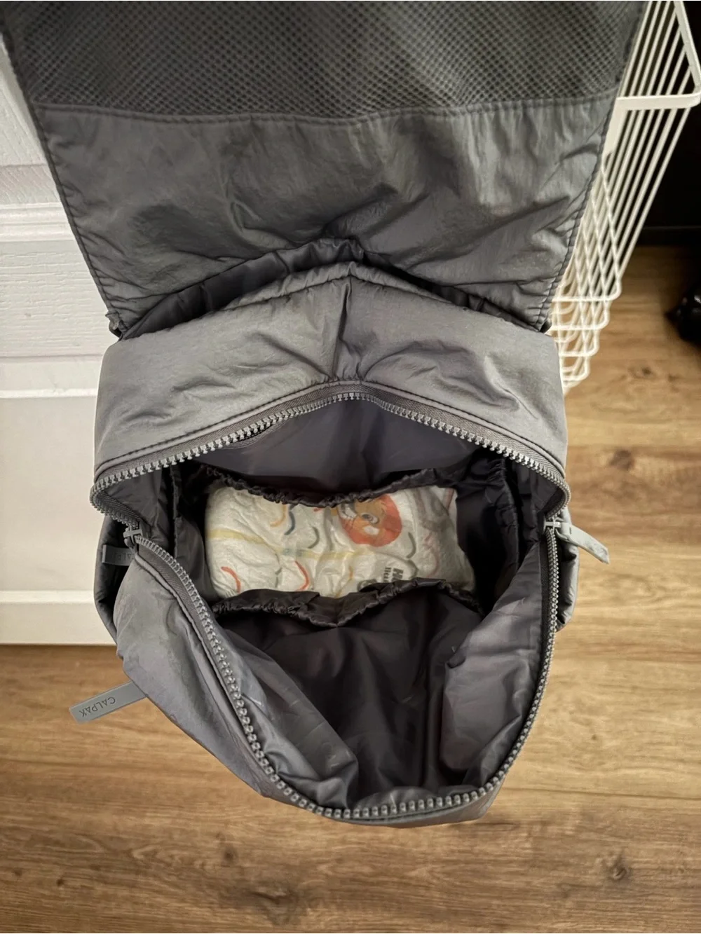 Calpak Gray Baby Bag Backpack